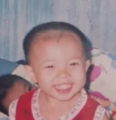 small boy is smilling